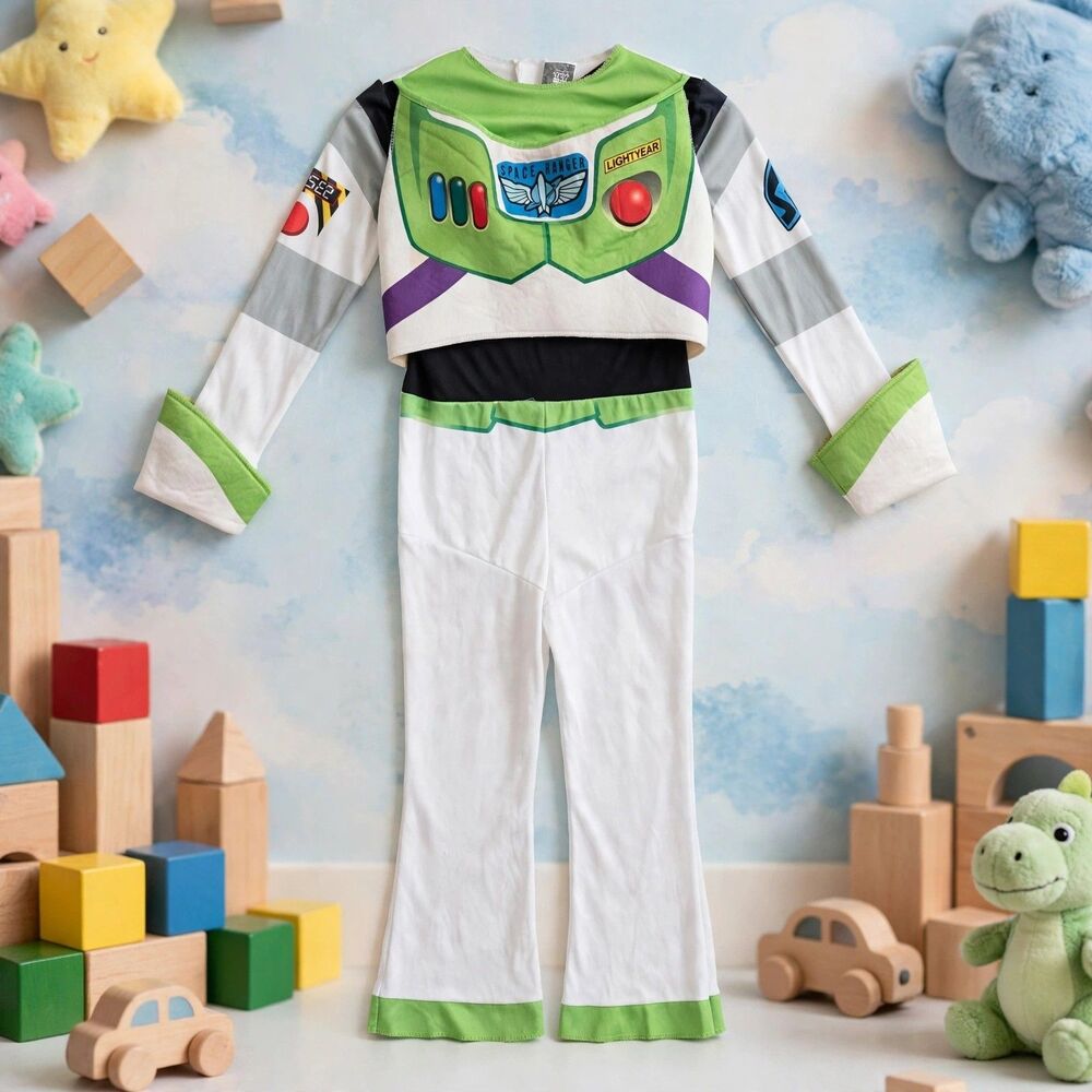 Disney Toy Story 4 Buzz Lightyear Costume Kids 4 5 6 Disguise Halloween C205